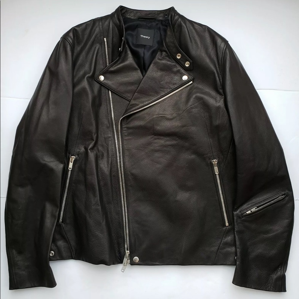 NWT $1695 Theory Leather Moto Biker Jacket